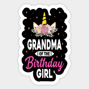 Grandma of birthday girl Sticker